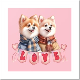 Lovely couple dogs Posters and Art